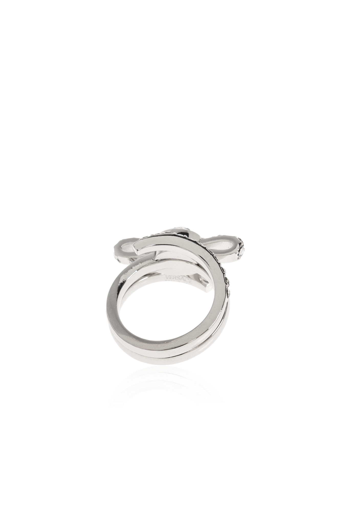 VERSACE クリスタルスタッズリング Icon Crystal Ring Gold | VERSACE
